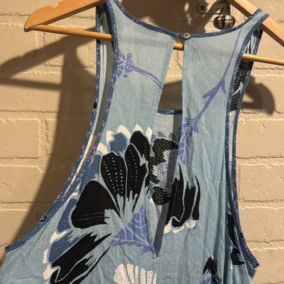 Free People Floral Dress medium rayon boho hippie bohemian like you slip - Picture 5 of 5
